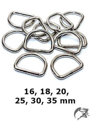 D-Ringe aus Metall in verschiedenen Grössen